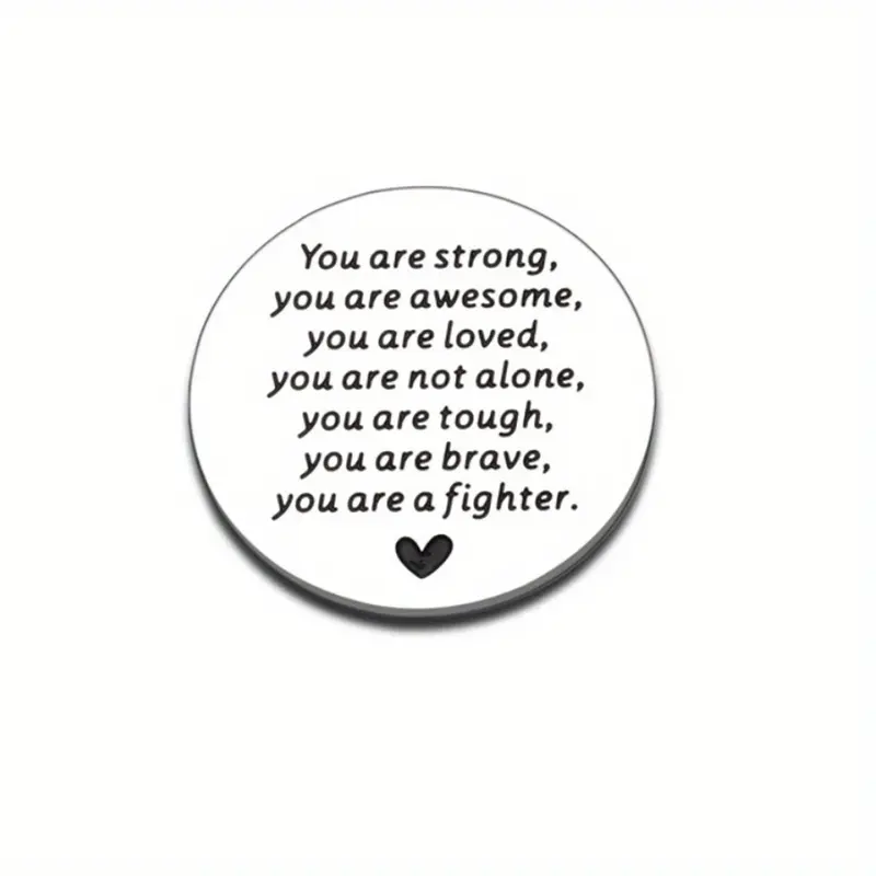 Stainless Steel Pocket Hug Token, 1 Count Double Sided Engraved Inspirational Coin, Party Gifts for Graduation, Birthday, Anniversary 4