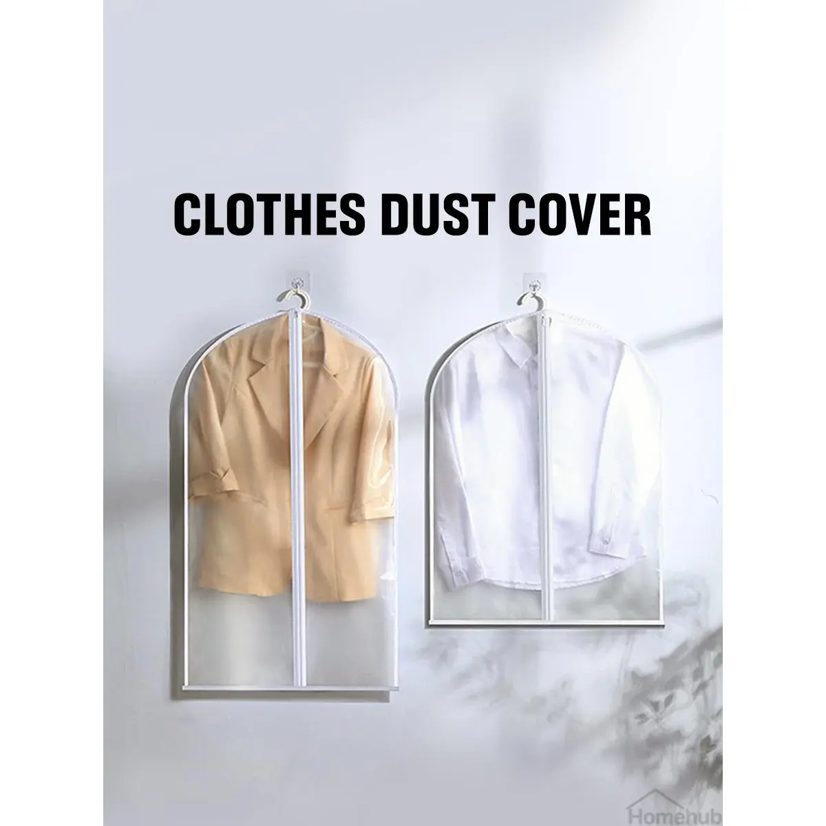 Homehub Clothes Dust Cover Bag For Suit Garment Coat Uniform Shirt Plastic Protector Dustproof
