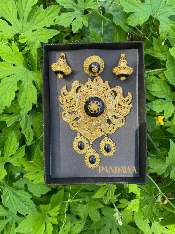 Pandawa Jewelry - Alpaka Bali Motif "Angsa" cocok untuk Acara Pernikahan/Pertunangan/Busana Adat 1