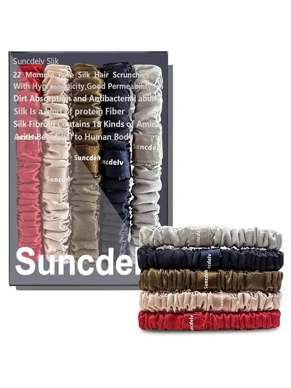 Solid Color Silk Hair Tie, Soft and Gentle Hair Tie, High-quality Hair Accessories for Women & Girls, Suitable for Chic Ponytails 0