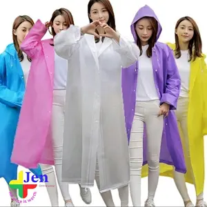 Jas hujan EVA dewasa tebal 100gram semi transparan jas hujan dewasa poncho mantel hujan dewasa