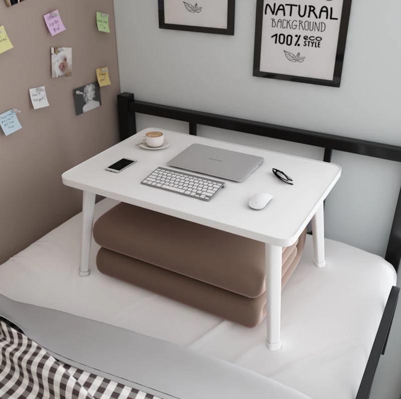 Bàn học gấp gọn ngồi bệt mặt gỗ MDF để giường để học gấp gọn kích thước 40x60cm
