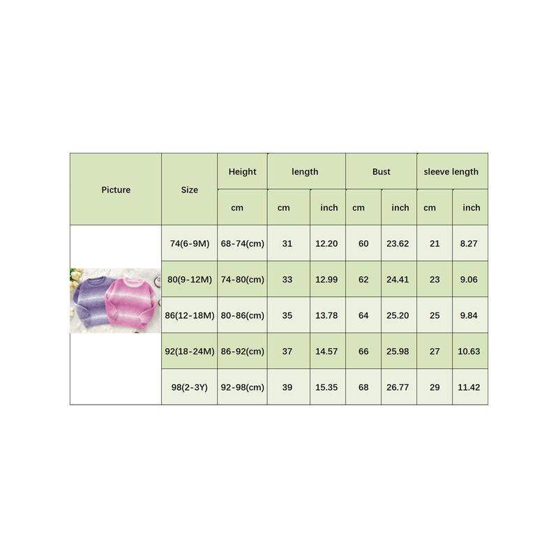 Product Introduction of Toddler Sweaters Gradient Color Drop Shoulders Long Sleeve Round Neck Ribbed Knitted Pullover 0