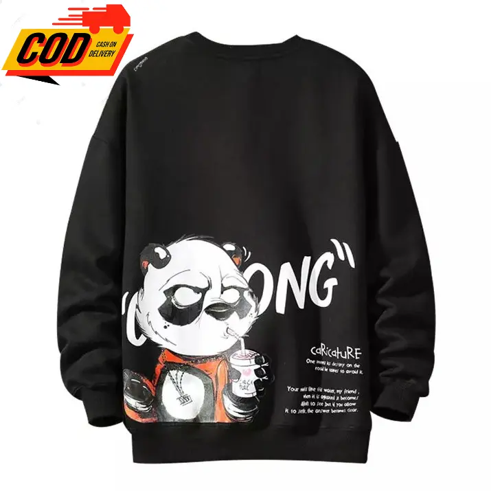 PROMO COD Sweater Pria Cartoong Panda Sweater Big Size Sweater Crewneck Size XXL Fleece