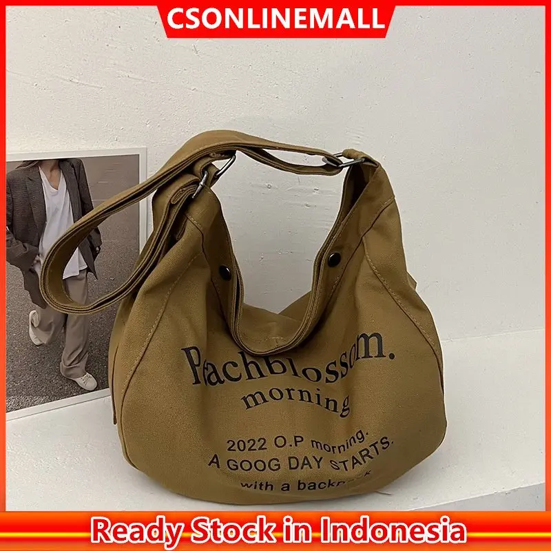 CSONLINEMALL Kanvas Tas Selempang Wanita Women Casual Shoulder Bag