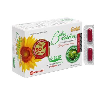  Viên uống Bảo Xuân Gold tuổi 30 - 50 giúp cân bằng nội tiết tố nữ hộp 30 viên Người lớn Người lớn Sức khỏe não bộ Người lớn Không chứa GMO Người lớn 