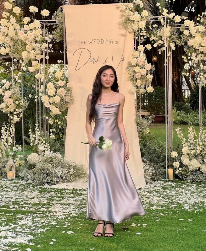 | Lanie Dress | Đầm Lụa Dài Xẻ Tà Không Mút