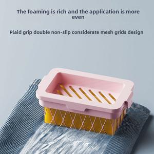 Hộp Xà Phòng Bong Bóng, Đa Năng, Hộp Đựng Xà Phòng Tạo Bọt Nhanh, Bề Mặt Lưới, Rảnh Tay, Giá Đựng Xà Phòng Gia Dụng, Thích Hợp Cho Nam Giới Q, [Q-Men]