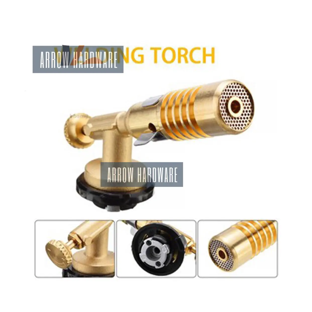 All Bronze Welding Nozzle Blow butane Torch gun Propane Gas Plumbing Torch Brazing Heat flame gun