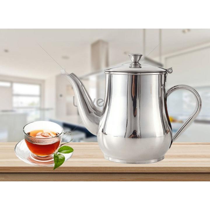 Ấm Pha Trà Eo Inox Phù Hợp Cho Quán Ăn, Quán Nước, Cà Phê Nhiều Dung Tích Lựa Chọn 7