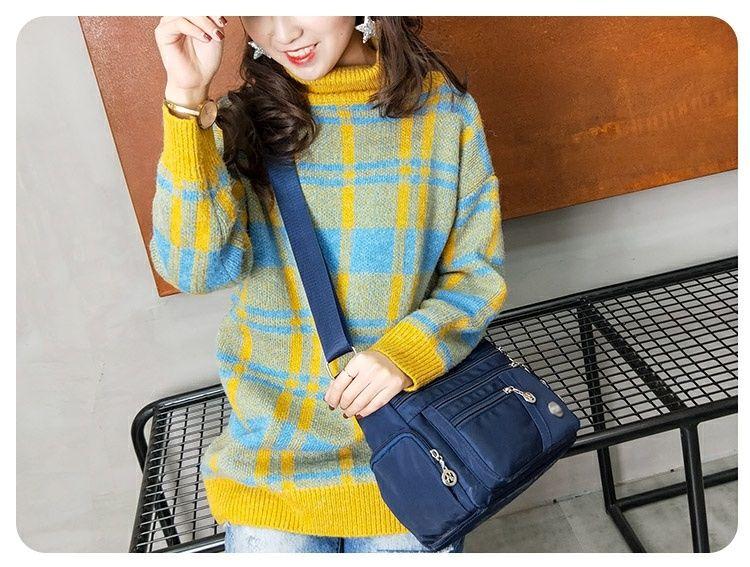 Product Introduction of Women's Bag Mother's Bag New 2025 Middle-Aged Women's Bag Nylon Canvas Bag Waterproof Multi-Layer Shoulder Messenger Bag 25