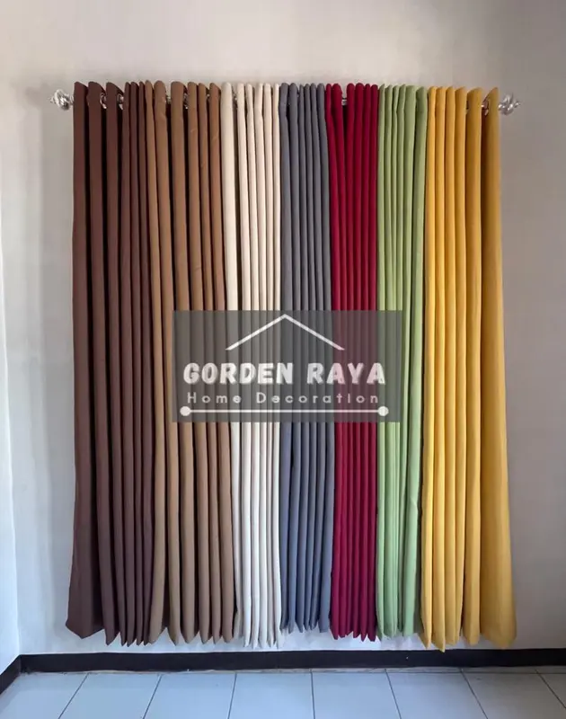 Gorden Blackout Import Polos Super Tebal serat shafron doff 2