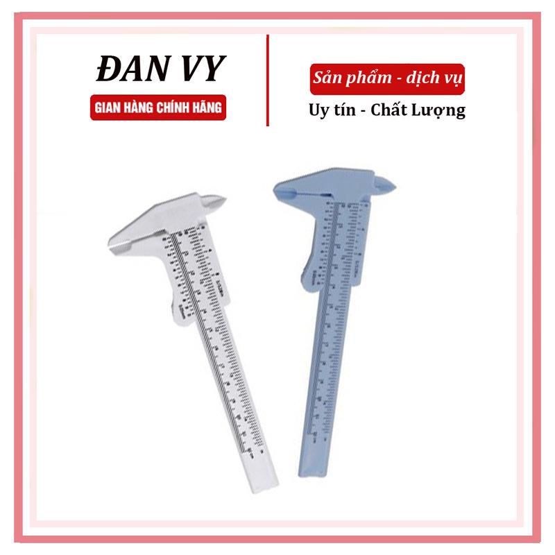 Thước kẹp nhựa chữ f thước mỏ vịt 150mm đo lông mày tiện lợi
