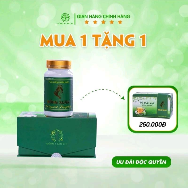  Viên uống thảo mộc Hồng Xuân Lan Chi cân bằng nội tiết điều kinh bổ trứng  tặng Trà thảo mộc  