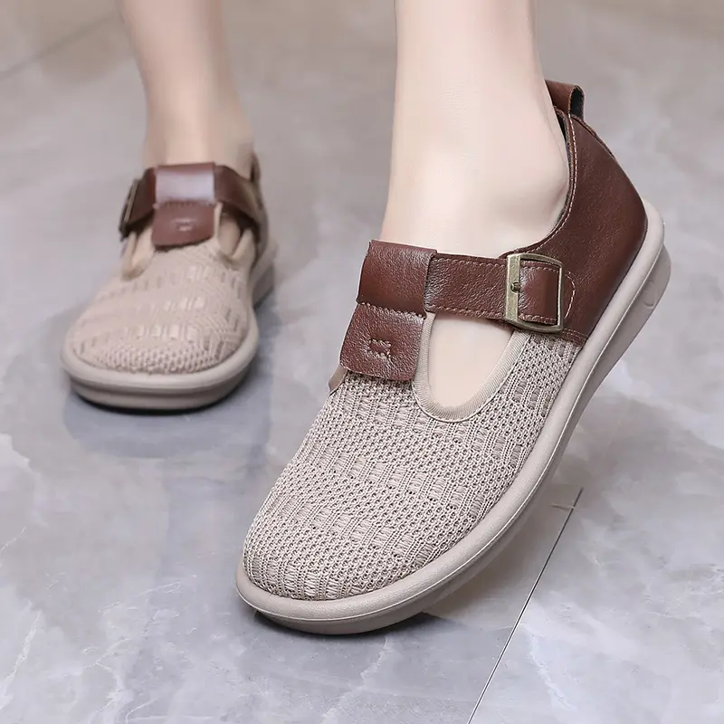 Women's Shoes Spring and Autumn New Soft Bottom Slip-on Breathable and Wearable Casual Women's Shoes Comfortable Platform Non-Slip All-Matching Pumps