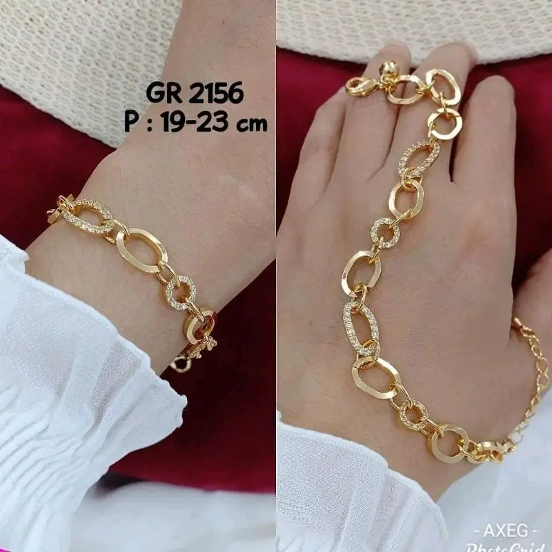 Gelang Tangan Wanita Lingkar Permata Fashion Elegant Perempuan