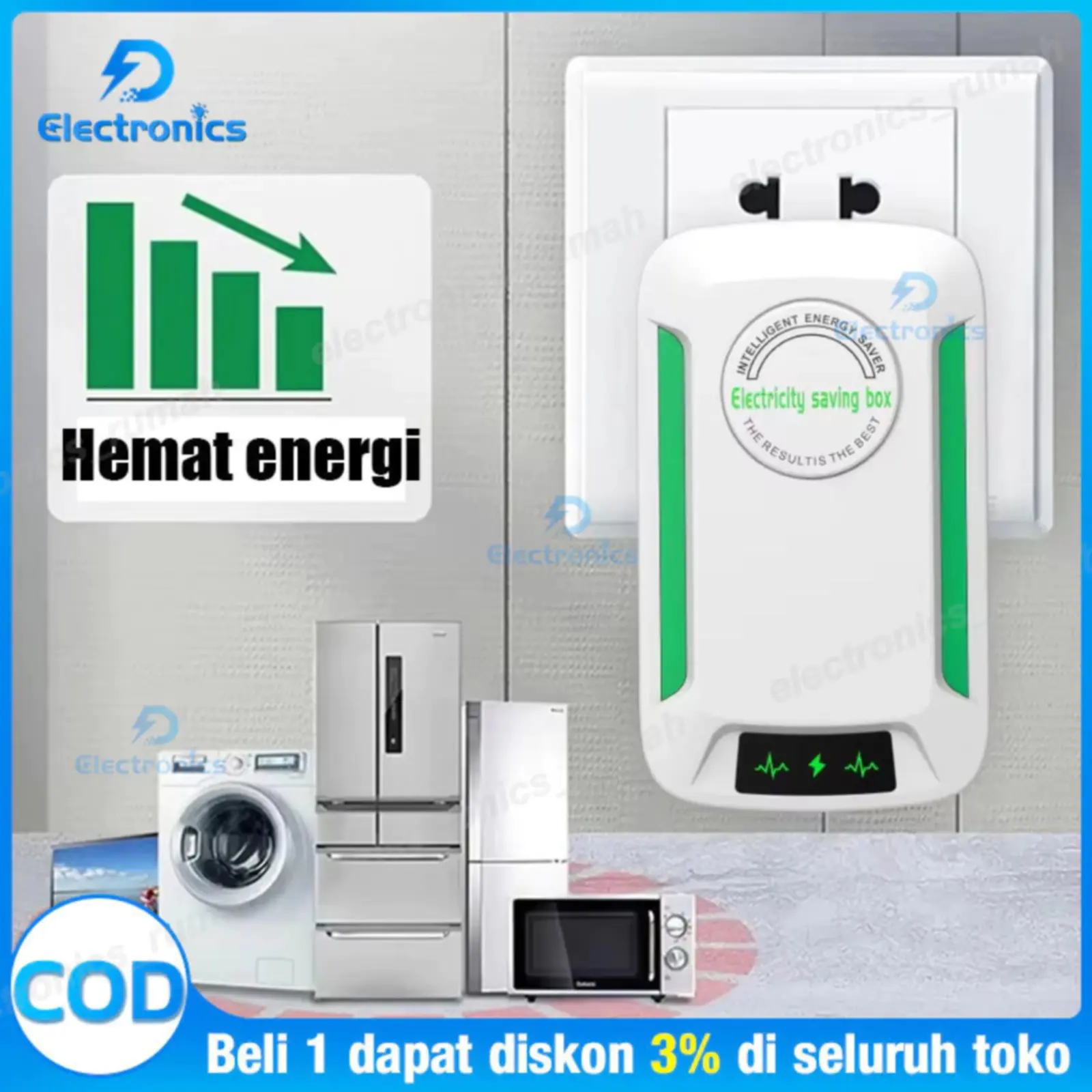 Listrik 2 kilowatt-jam per bulan Hemat 99% alat penghemat listrik rumah Penghemat Daya Teknologi Impor Jerman listrik Alat Penghemat Listrik Token Meteran Home Electric Saver Power Factor Saver Electric Saver Electricity Saving Box Alat Hemat