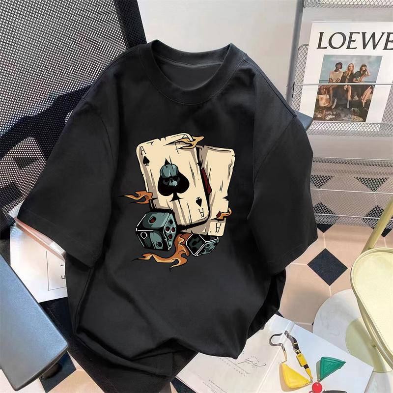 Product Introduction of Limited-Time Discount Youth Summer Short-Sleeved T-shirt Cartoon Print Half Sleeve Shirt Loose All-Matching round Neck T-shirt Clothing Women's Clothing 7
