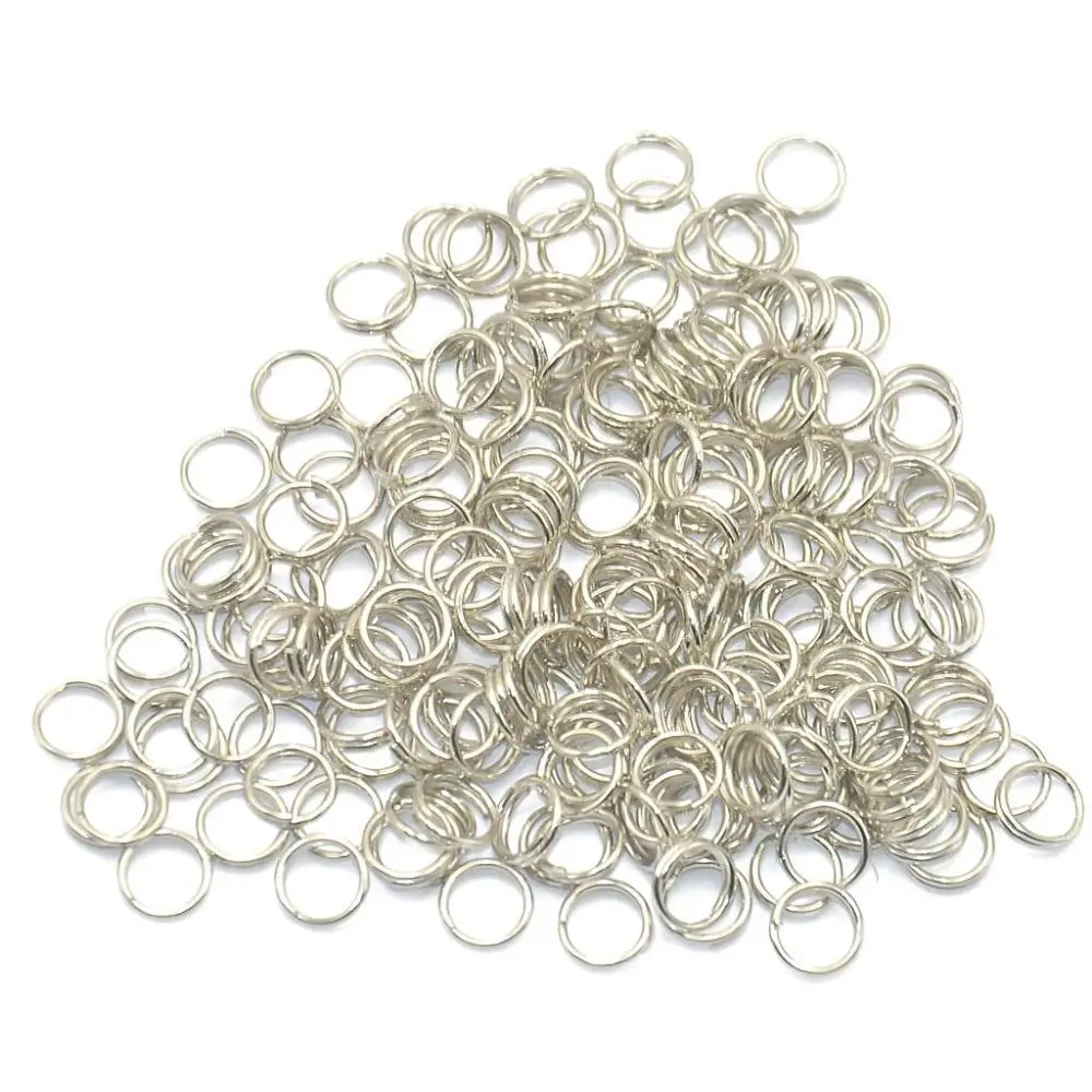 200pcs Metal Open Jump Rings Split Rings Connectors For