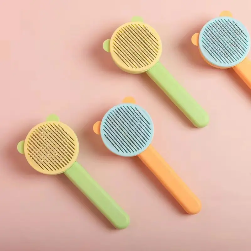 Sisir Bulu Kucing Sisir Grooming Press Kucing Sisir grooming Kucing Anjing Pet Hair Comb 6