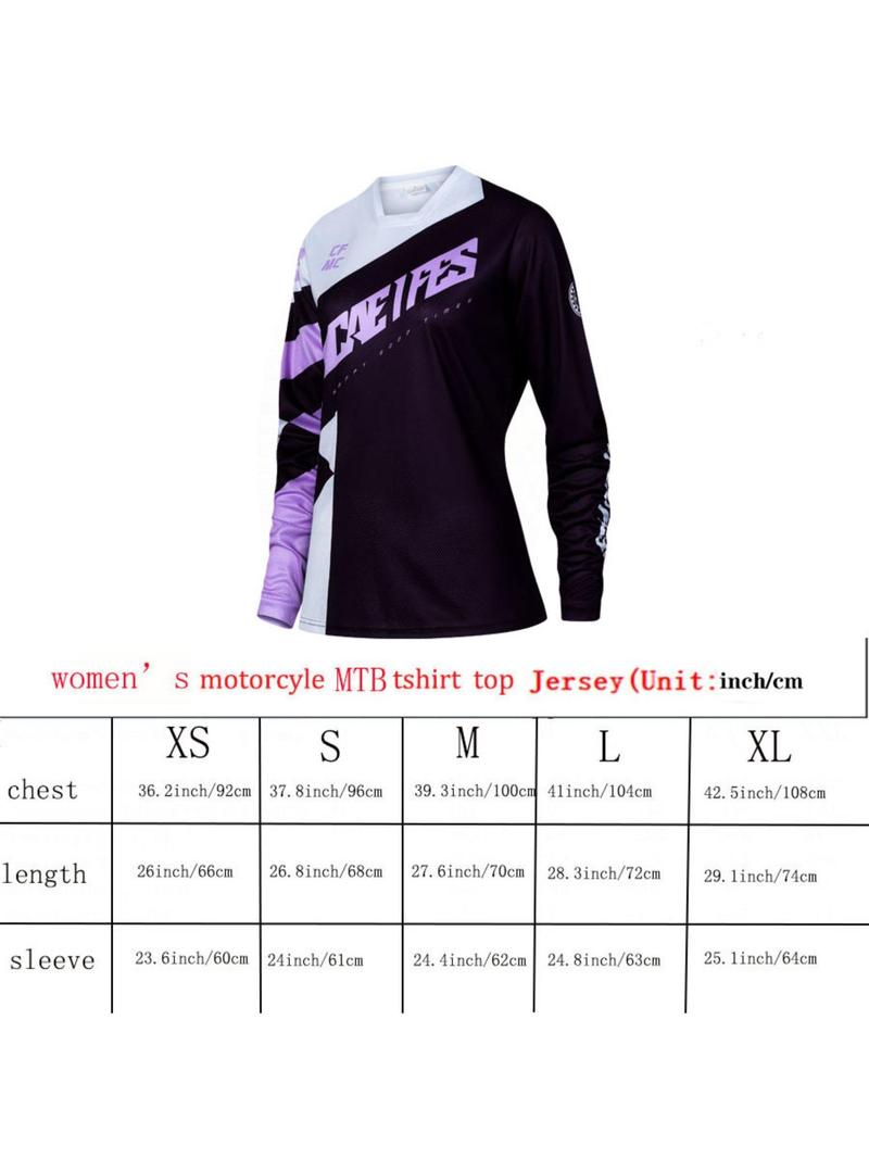 Product Introduction of Women's Long Sleeve Cycle Jersey, Quick Drying Breathable Comfortable Sports Clothing, Outdoor Sport Long Sleeve Top for Cycling 7