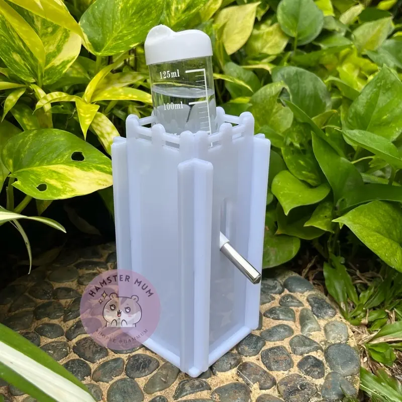 Tatakan Botol Minum Hamster | Holder Botol Minum Akrilik Hamster | Acrylic Bottle Holder | Tempat Botol Minum Hamster | Stand Dudukan Botol Minum 4