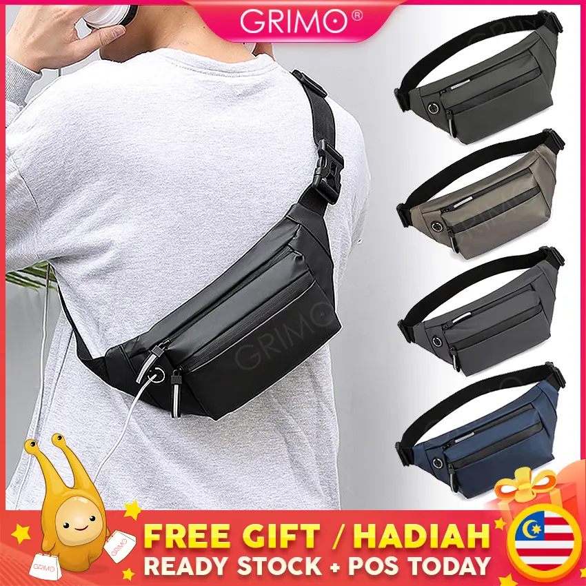 READY STOCK GRIMO Jutag Men Chest Bag Shoulder Beg Tangan Wanita Women's Sling Bags Fashion Unisex Light Weight fb14261 Raya 2023