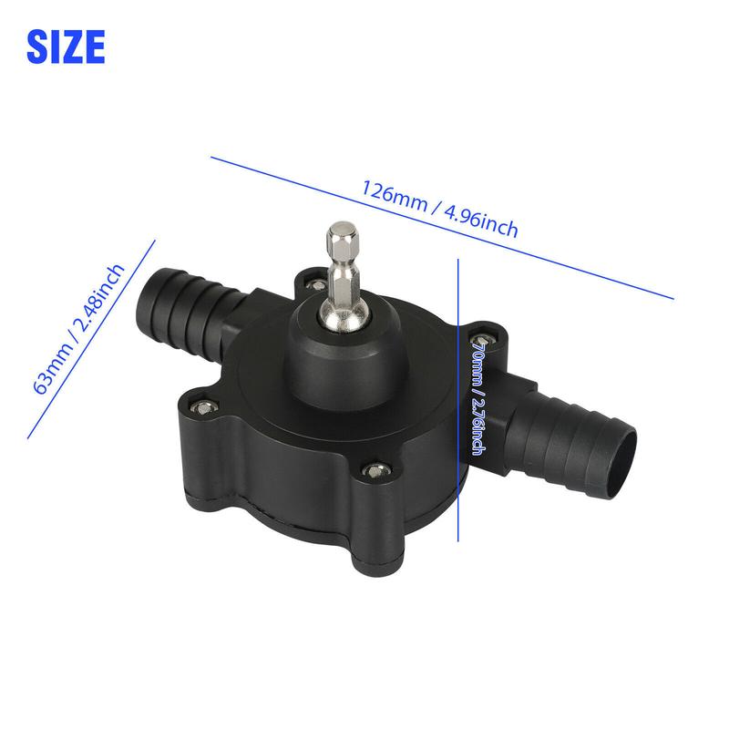 Electric Drill Pump for Water Gasoline Oil Diesels Fluid Transfer Pump Mini Hand Self-Priming Quick Pumping Speed, 7