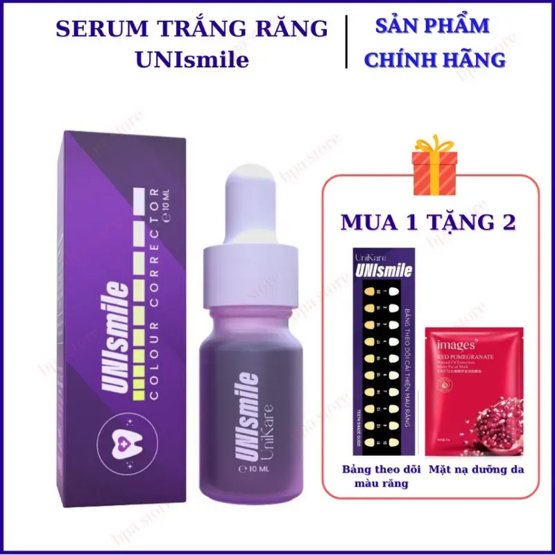 Serum Trắng Răng Unismile CHÍNH HÃNG Unikare Dung Tích 10ml - LE'PEAU - TẶNG MẶT NẠ