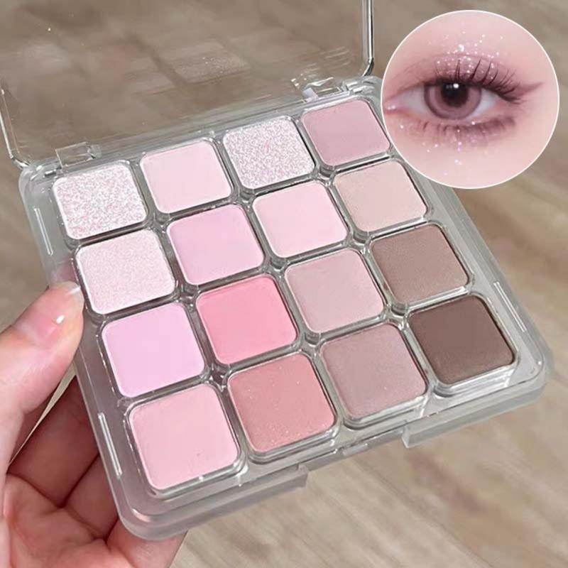 Bảng Phấn Mắt, 16 Màu, Màu Nude, Lâu Trôi, Lấp Lánh Và Lì, Mỹ Phẩm Trang Điểm Lung Linh, [Thanh Toán Khi Nhận Hàng] 1