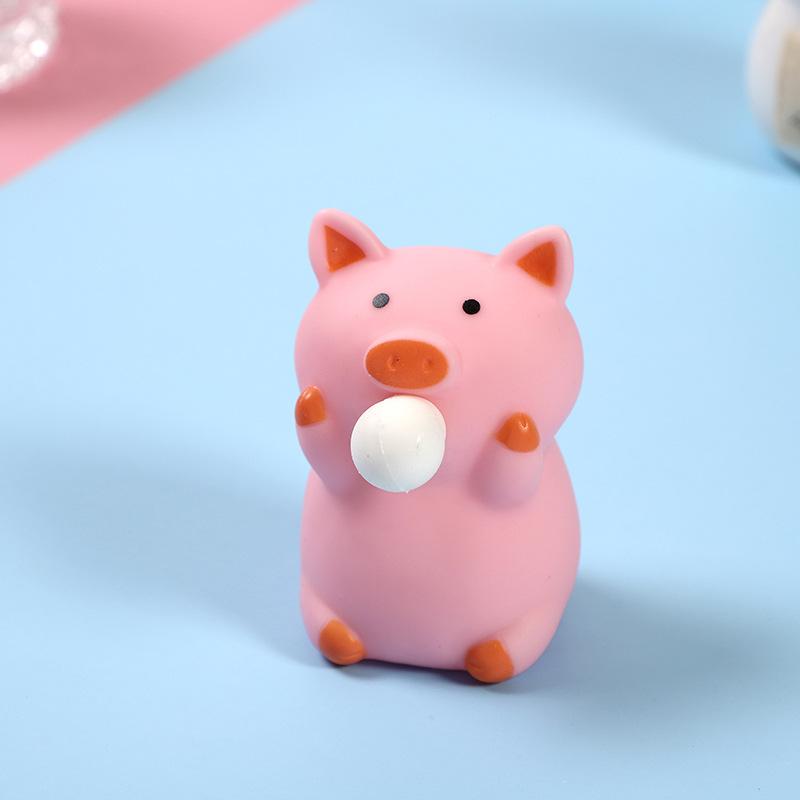 Product Introduction of Decompression and Spitting Pig Cute Blowing Bubble Squeeze Duck Decompression Vent Children Toys Pig Spitting Bubble Squeezing Toy 4