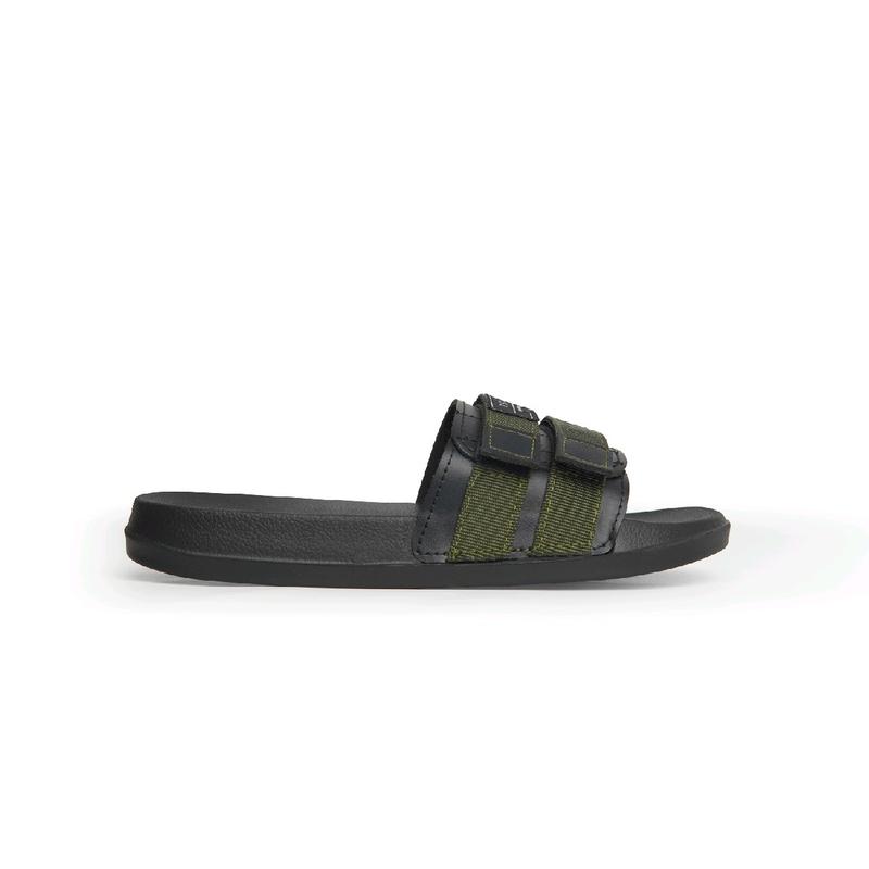 TSV FOOTWEAR Sandal cowok slip on Slade TSV sandal black grenn andromega 39-43 sendal pria Sandal Hitam Karet 1