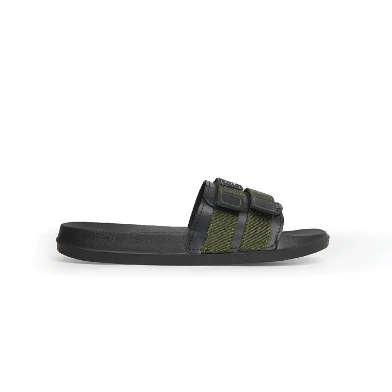 TSV FOOTWEAR Sandal cowok slip on Slade TSV sandal black grenn andromega 39-43 sendal pria Sandal Hitam Karet 1