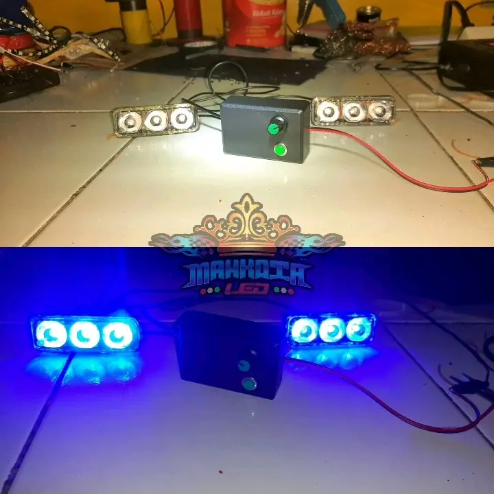 Modul dan lampu STROBO led grill p4tw4l ambul4nce touring 2 CHANNEL Lampu variasi Car