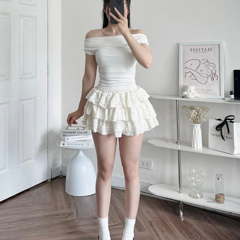 Chân váy REN 3 TẦNG xoè dễ thương 5
