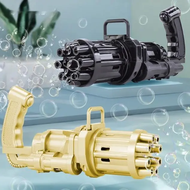 Bubble Gatling Bubble Machine 8 Hole Automatic Soap Water Bubble Maker Machine Kids Children Outdoor