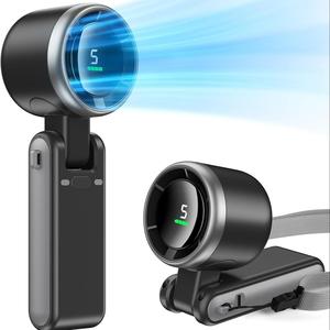 ポータブルハンドヘルドターボファン、5ギアウィンドハンドファン、ハンドヘルドファン、ポータブルミニハンドファン、USB充電式ターボファン、充電式ポケットファン、アウトドア&インドア用の折りたたみ&ハンギングネックファン