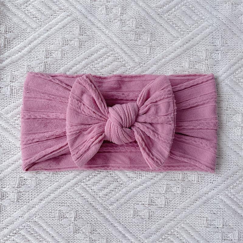 Product Introduction of Solid Color Soft Nylon Elastic Baby Headband Bows Knotted Newborn Baby Girl Headbands Hair Accessories Girls Haarband 27