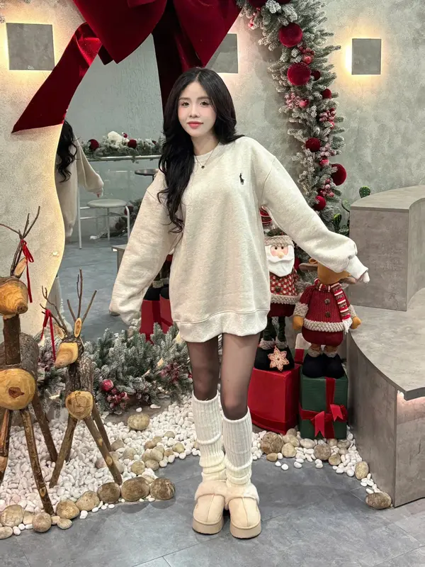 Áo nỉ Sweater, Họa tiết thêu hình ngựa, Chất vải nỉ lót lông dày dặn không xù lông, Form rộng, Thời Trang Nam Nữ 2
