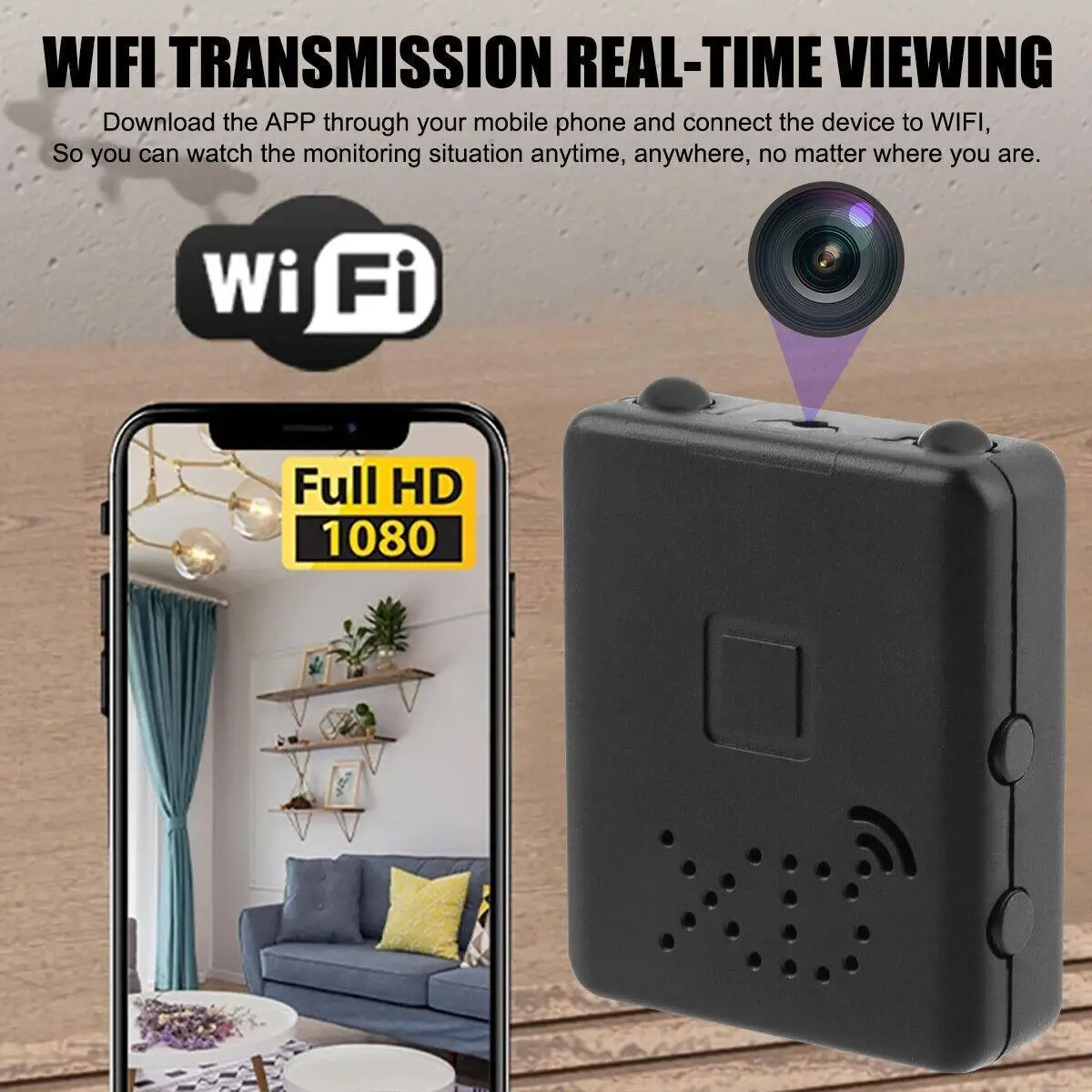 WiFi Mini Hidden Spy HD 1080P Camera  Home Security Night Vision Motion Camera +32GB