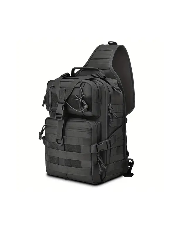 Men's Outdoor Casual Oxford Cloth Chest Bag, Adjustable Strap Bum Bag, Versatile Trendy Bag for Hiking Camping 6