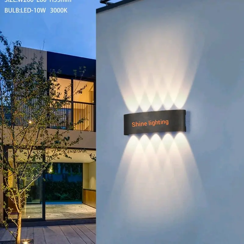 Lampu dinding minimalis LED akrilik dekorasi teras/balkon/cafe-restoran hitam 2
