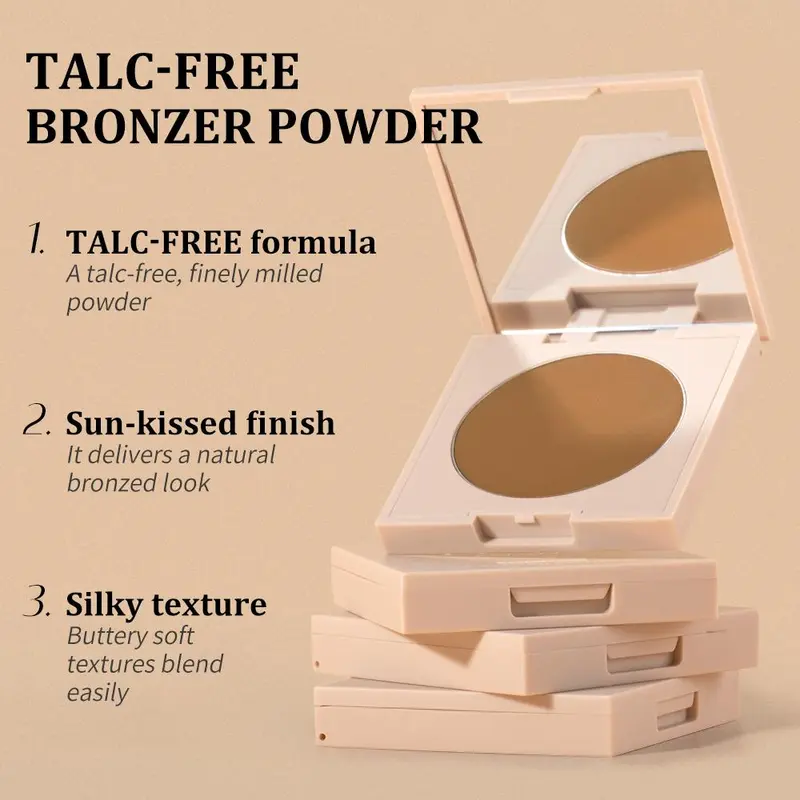 Long-lasting Bronzer Facial Contour Palette with Mirror, Portable Multipurpose Makeup Palette, Facial Makeup Tools & Supplies 4