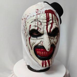 Halloween Mask, 1 Count Scary Clown Mask, Creepy Cosplay Killer Character Mask, Halloween Costume Horror Bloody Props, Party Accessories
