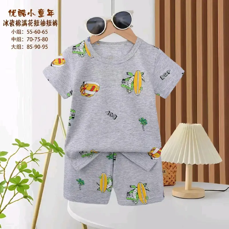 [Mẫu bảng 2 Trai 7-15kg 2025] Bộ cộc tay bé trai 7-15kg chất cotton xuất hàn Qc Cho Bé 2