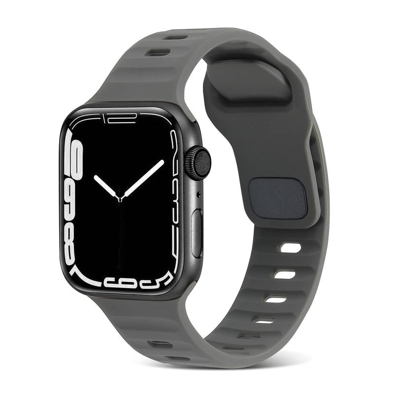 Soft Silicone Sport Strap Wristband, 1 Count Waterproof Replacement Watchband, Watch Strap for Apple Watch 7