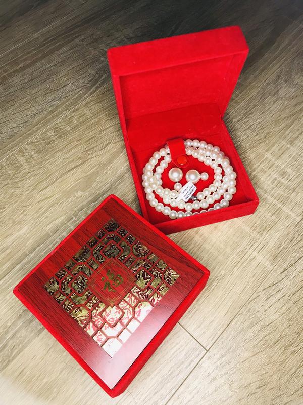 Bộ vòng ngọc trai nhân tạo 3 món (kèm hộp)