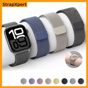 Milanese Metal Stainless Steel Strap for Apple Watch Ultra 3/2/1 49mm 41mm 45mm 44mm 40mm 38mm 42mm for Tali Jam Tangan Strap for IWatch Series 11 10 9 8 7 SE 6 5 4 3 2 1 Watchbands Bracelet Band Smartwatch Accessories