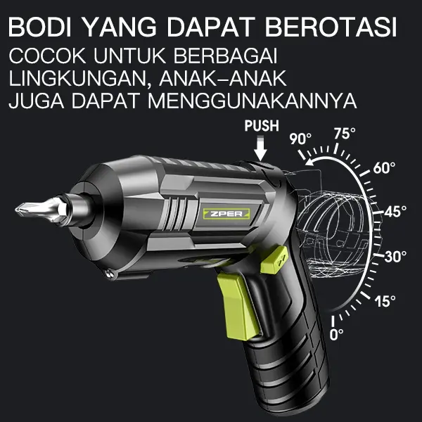 【COD】ZPER Mesin Bor Baterai 4.2V Obeng Listrik Cordless Drill Battery Bor Kayu Triplek Besi Bor ZP016 pompa air mancur stanley Torsi mesin bor cas 2 batre obeng  bor elektrik impact  1 set komplit power  tools 5