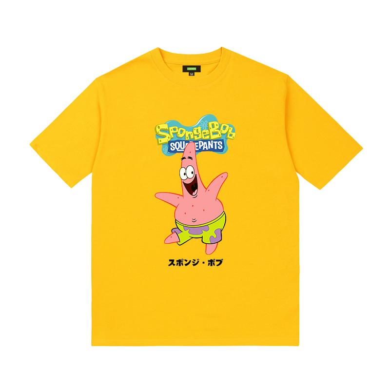 Product Introduction of Sponge crab boss baby boy and girl short sleeved T-shirt, big boy base shirt, children's couple outfit, parent-child T-shirt trend 28